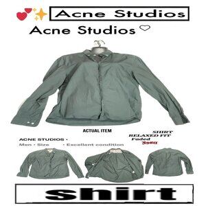🛑 ACNE STUDIOS Designer 🆒➕ SHIRT Long Button TOP Classic Fashion 💸BUY NOW‼️